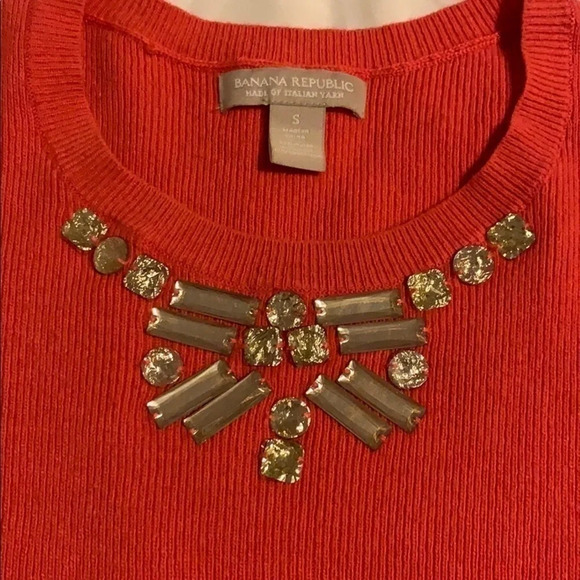 "Banana Republic Small Peplum Sweater with Front Embellishments" - Picture 9 of 11